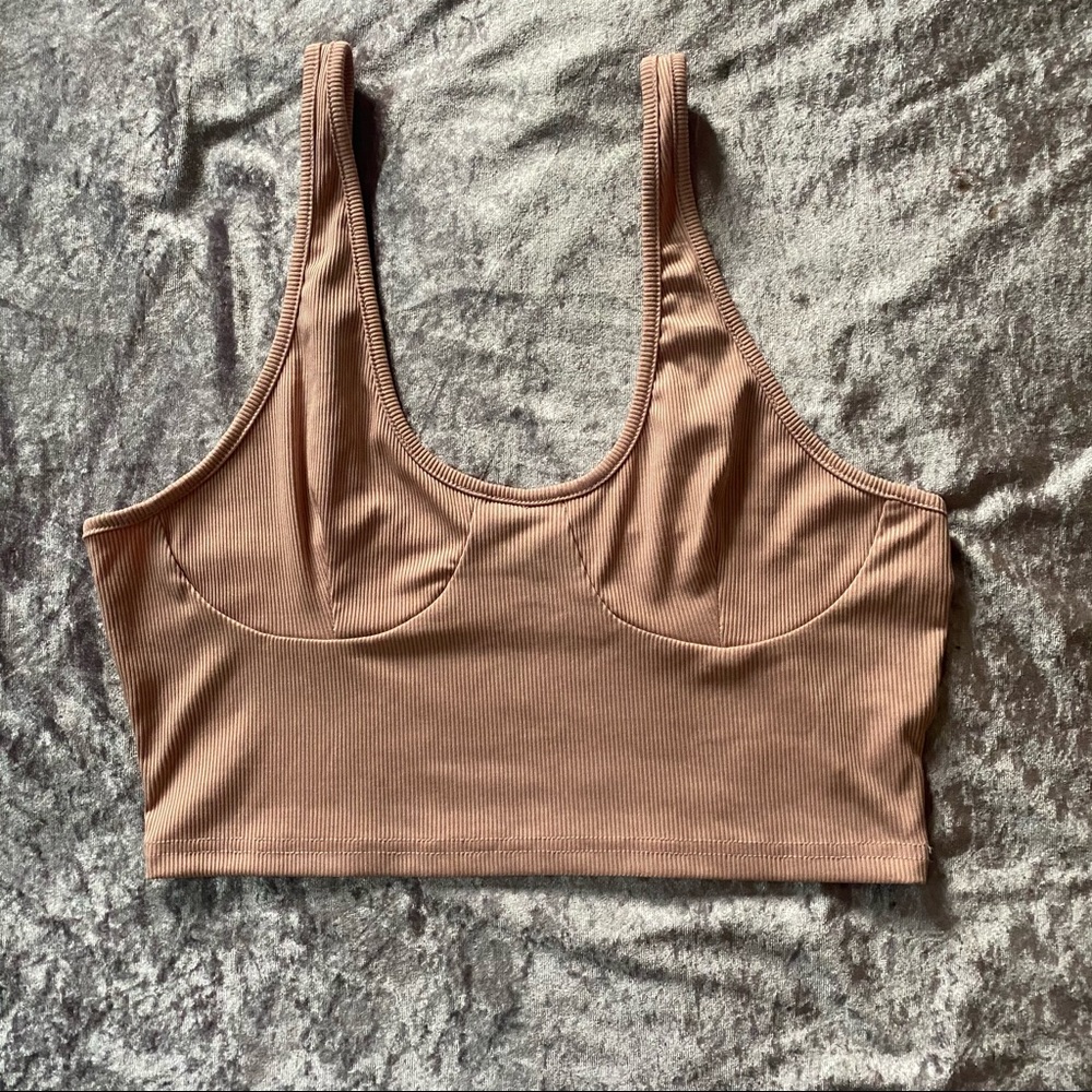 SHEIN Dusty Rose  Bustier Inspired Crop Top M